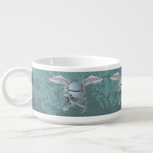 Concrete mixer blue-gray bowl (Right)