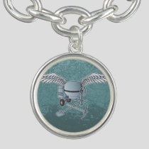 Concrete mixer blue-gray bracelet