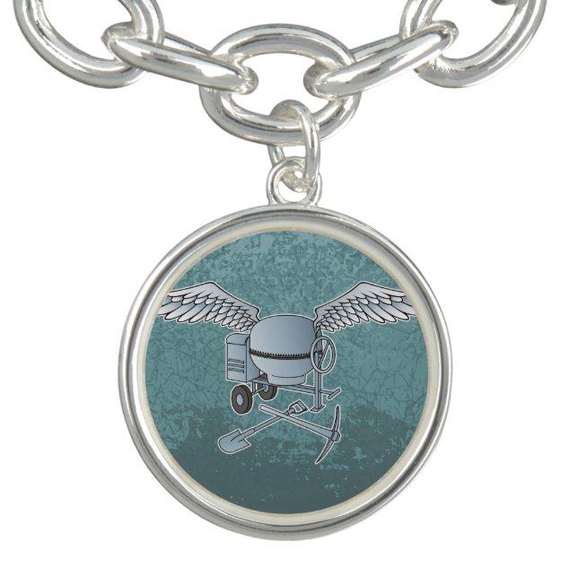 Concrete mixer blue-gray bracelet (Design)