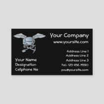 Concrete mixer blue-gray business card