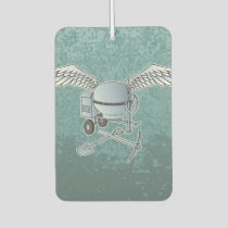 Concrete mixer blue-gray car air freshener