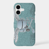 Concrete mixer blue-gray iPhone 17 case