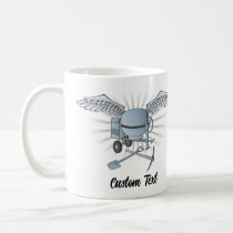 Concrete mixer blue-gray coffee mug