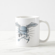 Concrete mixer blue-gray coffee mug