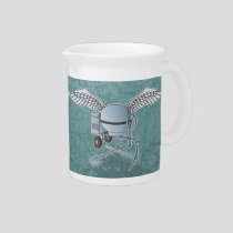 Concrete mixer blue-gray drink pitcher