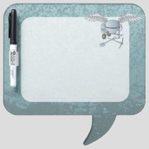 Concrete mixer blue-gray dry erase board