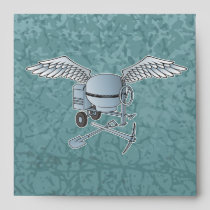 Concrete mixer blue-gray envelope