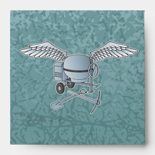 Concrete mixer blue-gray envelope (Front)