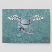 Concrete mixer blue-gray envelope