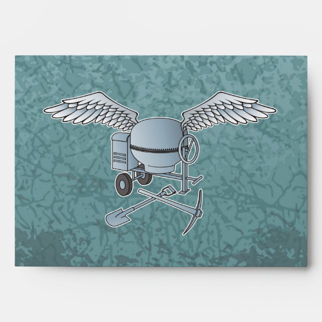 Concrete mixer blue-gray envelope (Front)