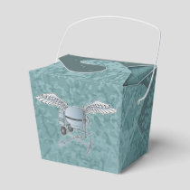 Concrete mixer blue-gray favor box