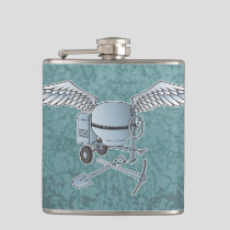 Concrete mixer blue-gray flask