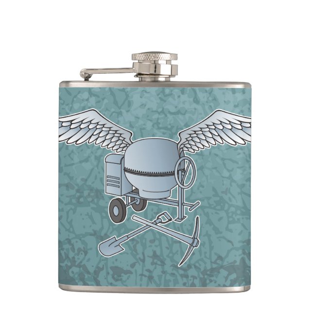 Concrete mixer blue-gray flask (Front)