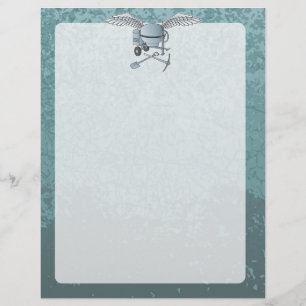 Concrete mixer blue-gray flyer