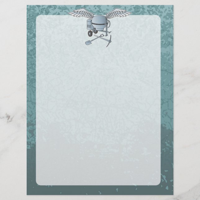 Concrete mixer blue-gray flyer (Front)