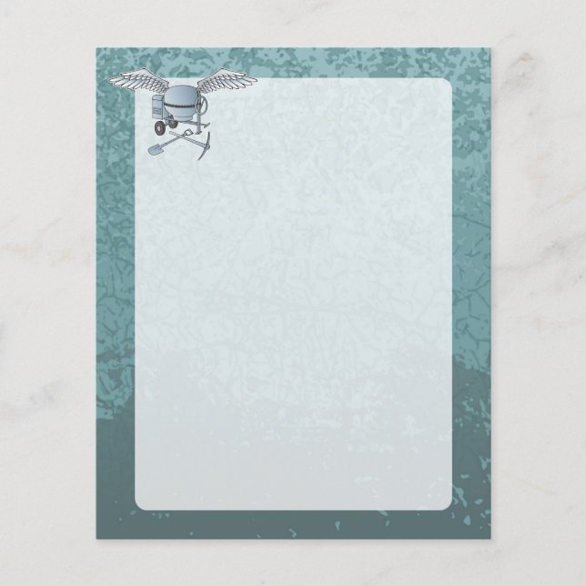 Concrete mixer blue-gray flyer (Front)