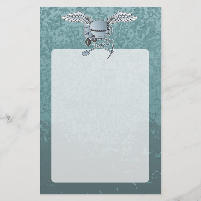 Concrete mixer blue-gray flyer (Front)