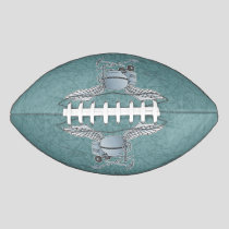 Concrete mixer blue-gray football