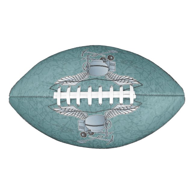 Concrete mixer blue-gray football (Front)
