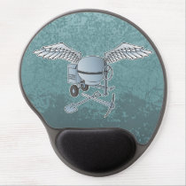 Concrete mixer blue-gray gel mouse pad