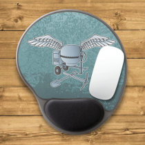 Concrete mixer blue-gray gel mouse pad