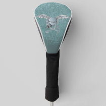 Concrete mixer blue-gray golf head cover