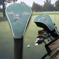 Concrete mixer blue-gray golf head cover