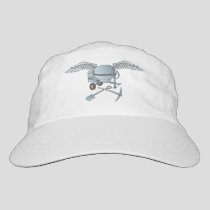 Concrete mixer blue-gray hat