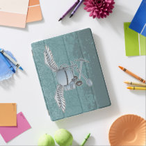 Concrete mixer blue-gray iPad smart cover