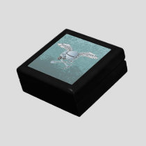 Concrete mixer blue-gray jewelry box
