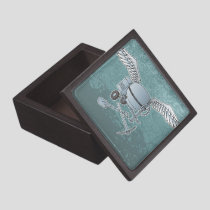 Concrete mixer blue-gray keepsake box