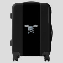 Concrete mixer blue-gray luggage