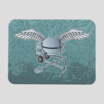 Concrete mixer blue-gray magnet