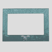 Concrete mixer blue-gray magnetic picture frame
