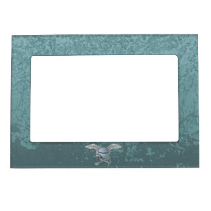 Concrete mixer blue-gray magnetic picture frame
