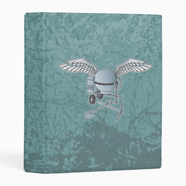 Concrete mixer blue-gray mini binder (Front/Spine)