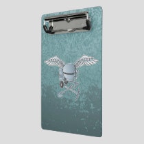 Concrete mixer blue-gray mini clipboard