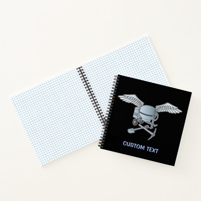 Concrete mixer blue-gray notebook (Inside)