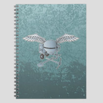 Concrete mixer blue-gray notebook