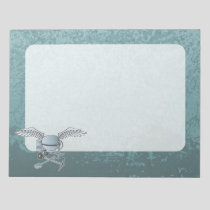Concrete mixer blue-gray notepad