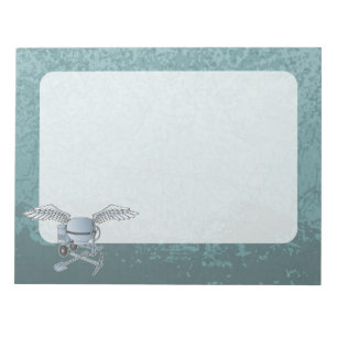 Concrete mixer blue-gray notepad