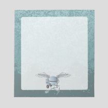 Concrete mixer blue-gray notepad