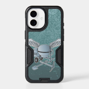 Concrete mixer blue-gray iPhone 17 case