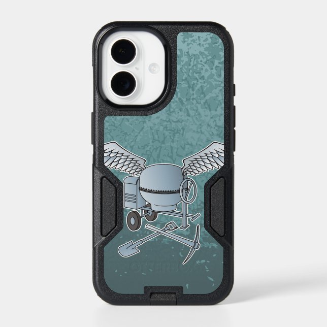 Concrete mixer blue-gray otterbox iPhone case (Back)