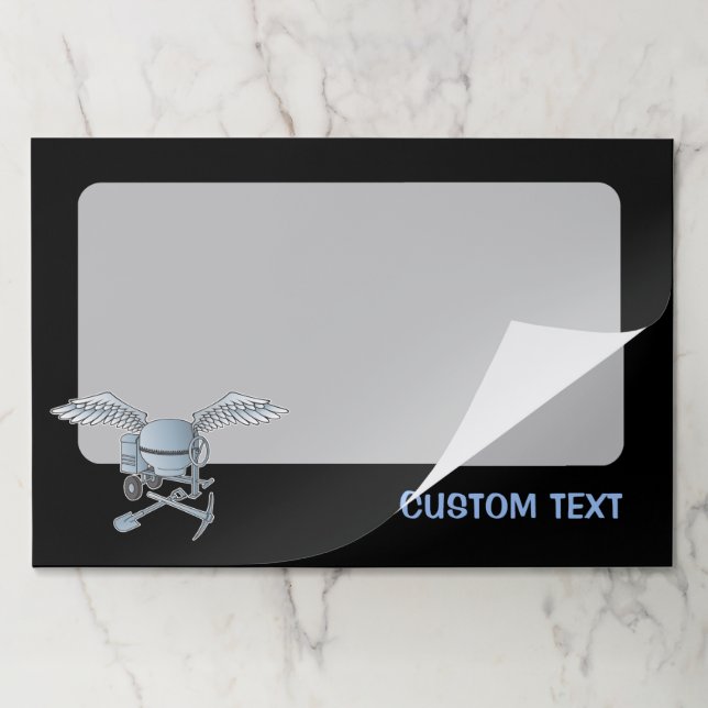 Concrete mixer blue-gray paper pad (Folded)