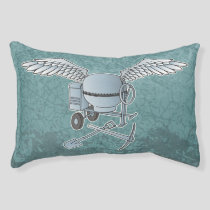 Concrete mixer blue-gray pet bed