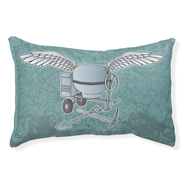 Concrete mixer blue-gray pet bed (Front)