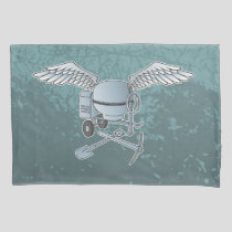 Concrete mixer blue-gray pillowcase