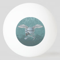Concrete mixer blue-gray Ping-Pong ball