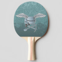 Concrete mixer blue-gray Ping-Pong paddle